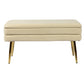 Ziva Cream Velvet Storage Bench