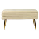 Ziva Cream Velvet Storage Bench