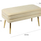 Ziva Cream Velvet Storage Bench