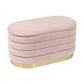 Lillian Blush Velvet Storage Bench