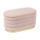 Lillian Blush Velvet Storage Bench