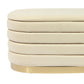 Lillian Cream Velvet Storage Bench
