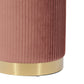 Zoe Blush Velvet Storage Ottoman