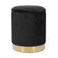 Zoe Black Velvet Storage Ottoman