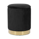 Zoe Black Velvet Storage Ottoman