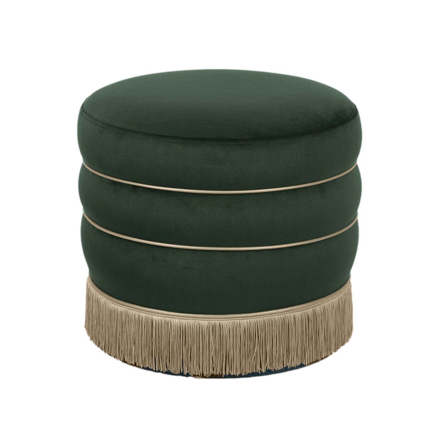 Lakka Green Velvet Ottoman