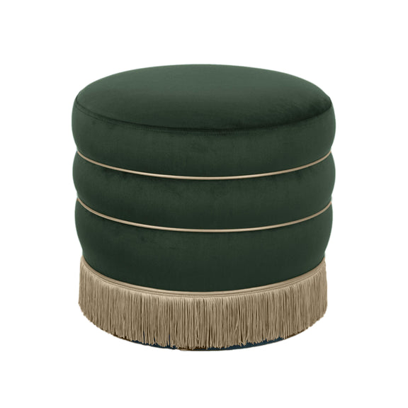 Lakka Green Velvet Ottoman