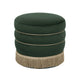 Lakka Green Velvet Ottoman