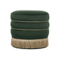 Lakka Green Velvet Ottoman