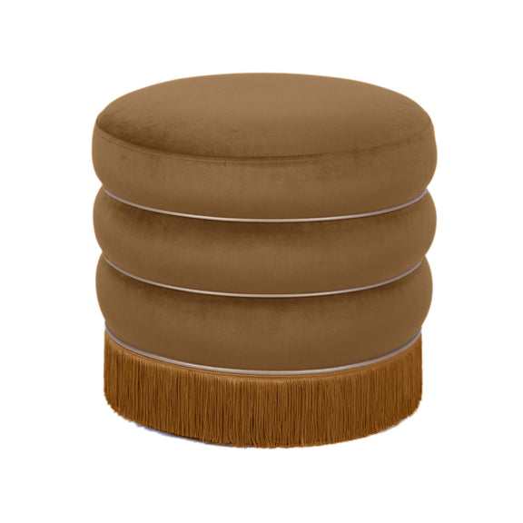 Lakka Chocolate Velvet Ottoman