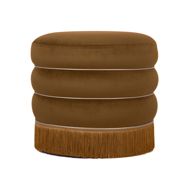 Lakka Chocolate Velvet Ottoman