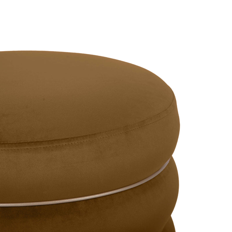 Lakka Chocolate Velvet Ottoman