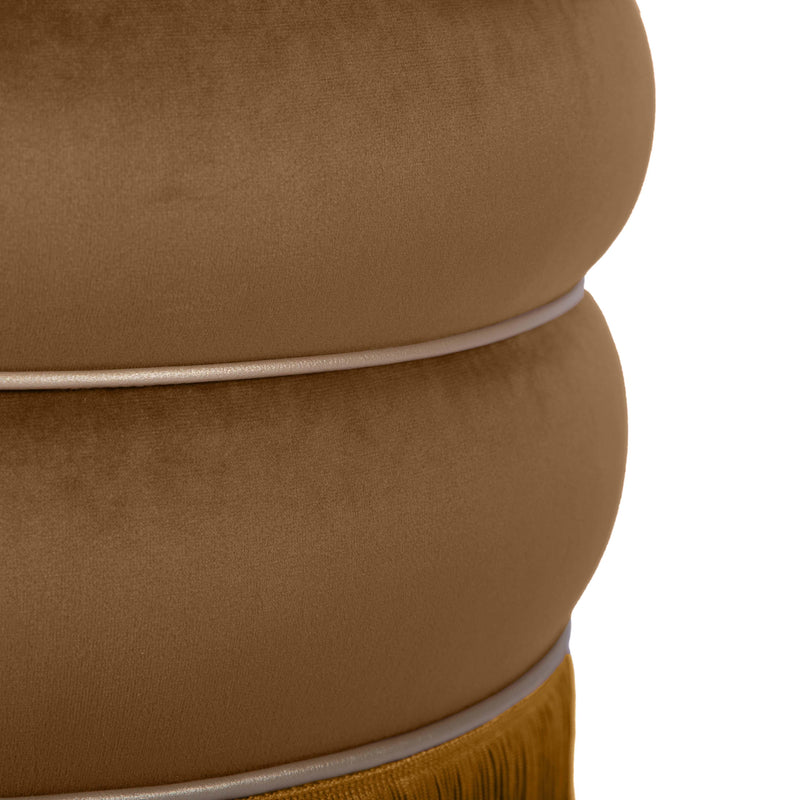 Lakka Chocolate Velvet Ottoman