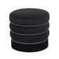 Lakka Black Velvet Ottoman