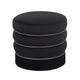 Lakka Black Velvet Ottoman