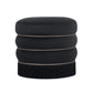 Lakka Black Velvet Ottoman