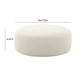 Broohah Cream Boucle Ottoman