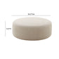 Broohah Beige Linen Ottoman