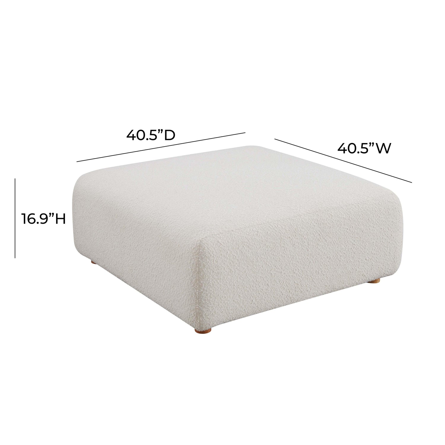Hangover Cream Boucle Ottoman