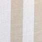 Dex Beige Striped Linen Ottoman