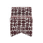 Pippa Merlot Geometric Jacquard Weave Stool