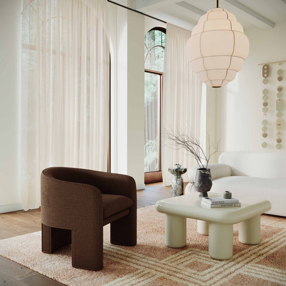 Marla Performance Boucle Accent Chair - Brown