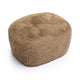 Britt Dark Taupe Vegan Shearling Ottoman