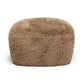 Britt Dark Taupe Vegan Shearling Ottoman