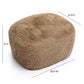 Britt Dark Taupe Vegan Shearling Ottoman