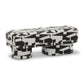 Lena Black and White Jacquard Bench