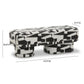 Lena Black and White Jacquard Bench