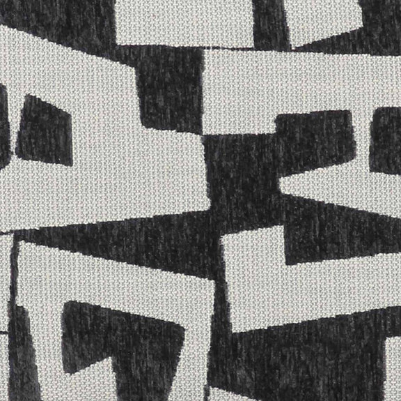 Lena Black and White Jacquard Bench