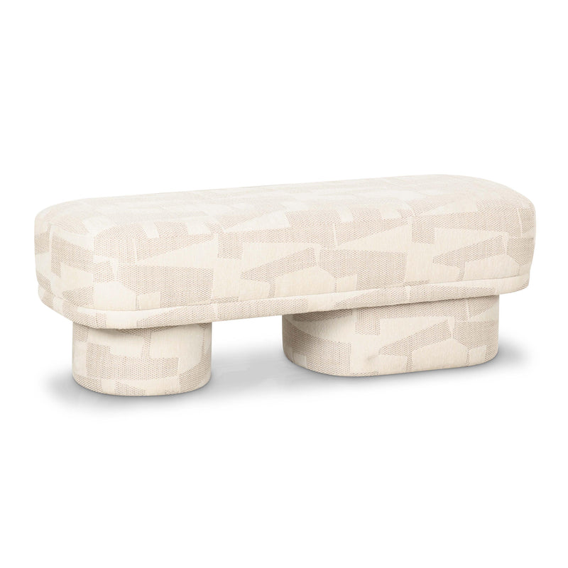 Lena Cream Jacquard Bench