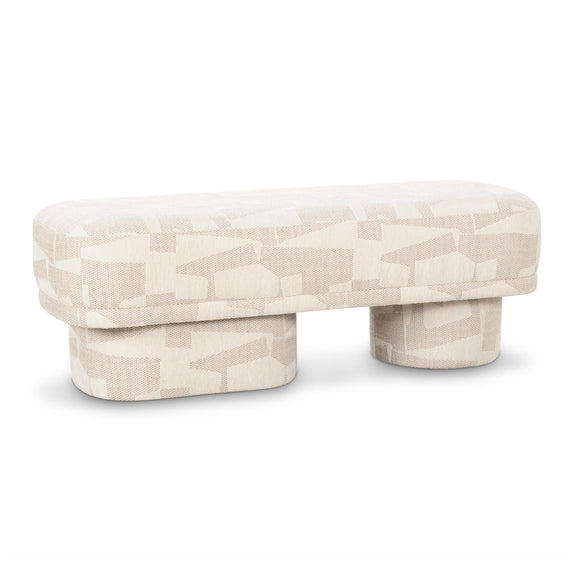 Lena Cream Jacquard Bench
