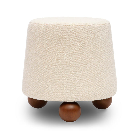 Jaine Cream Boucle Stool