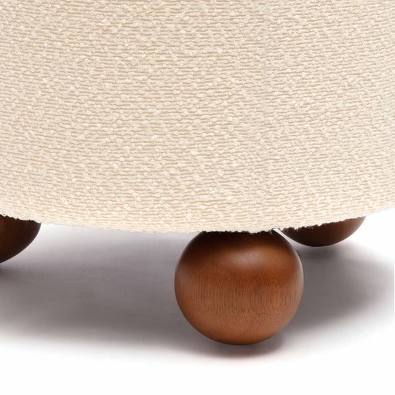 Jaine Cream Boucle Stool
