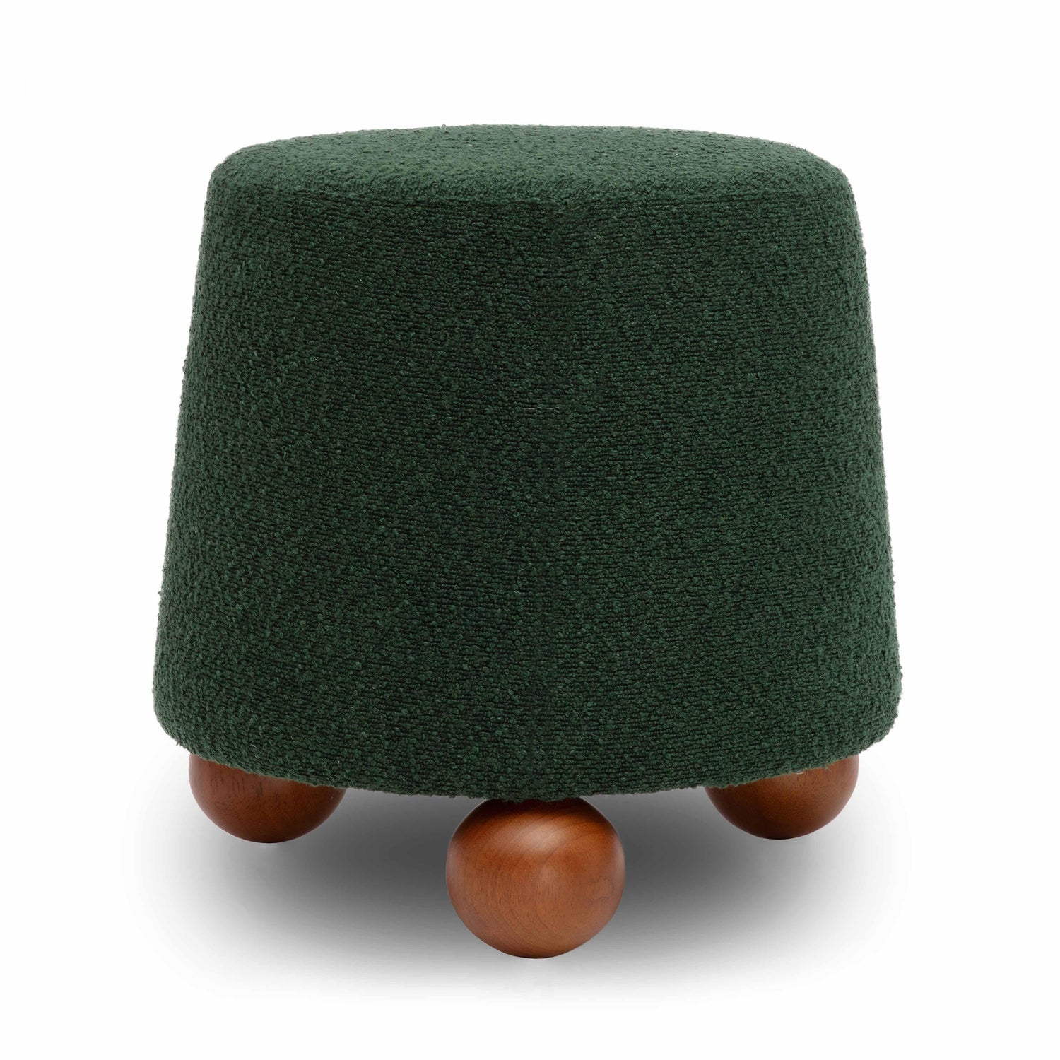 Jaine Forest Green Boucle Stool