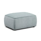 Travie Sea Blue Performance Corduroy Velvet Ottoman