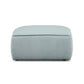 Travie Sea Blue Performance Corduroy Velvet Ottoman