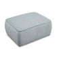 Travie Sea Blue Performance Corduroy Velvet Ottoman