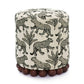 Dex Cream Leopard Jacquard Ottoman
