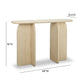 Clementine Faux Travertine Console Table