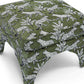 Raji Olive Green Leopard Jacquard Ottoman