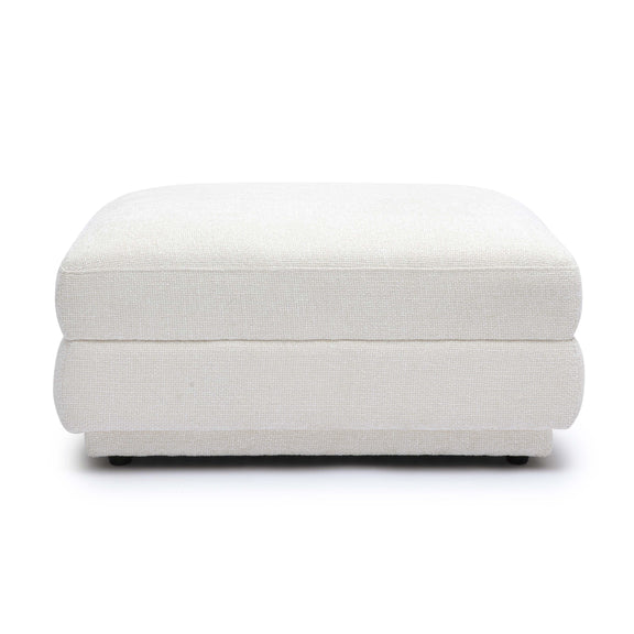 Perry Cream Chenille Modular Ottoman