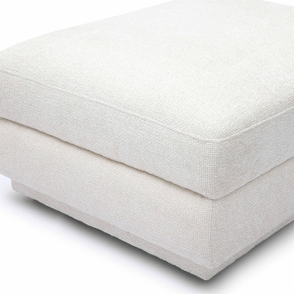 Perry Cream Chenille Modular Ottoman