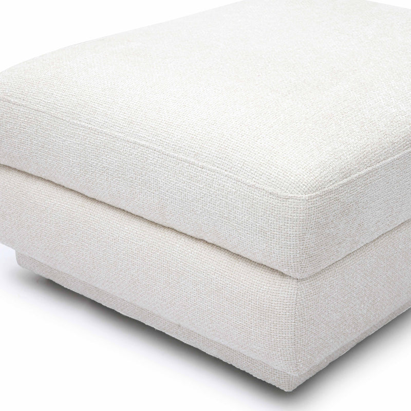 Perry Cream Chenille Modular Ottoman