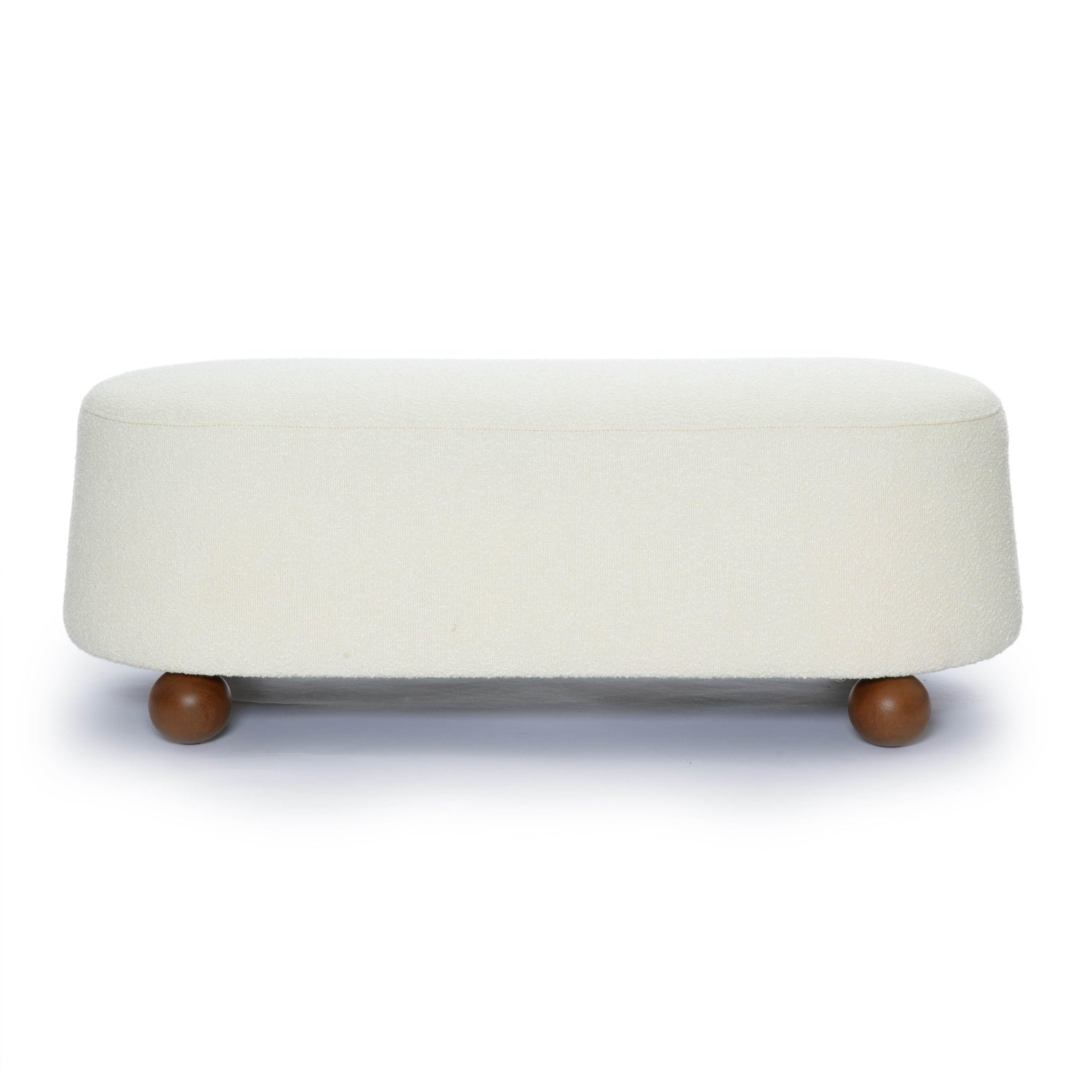Jaine Cream Boucle Large Ottoman