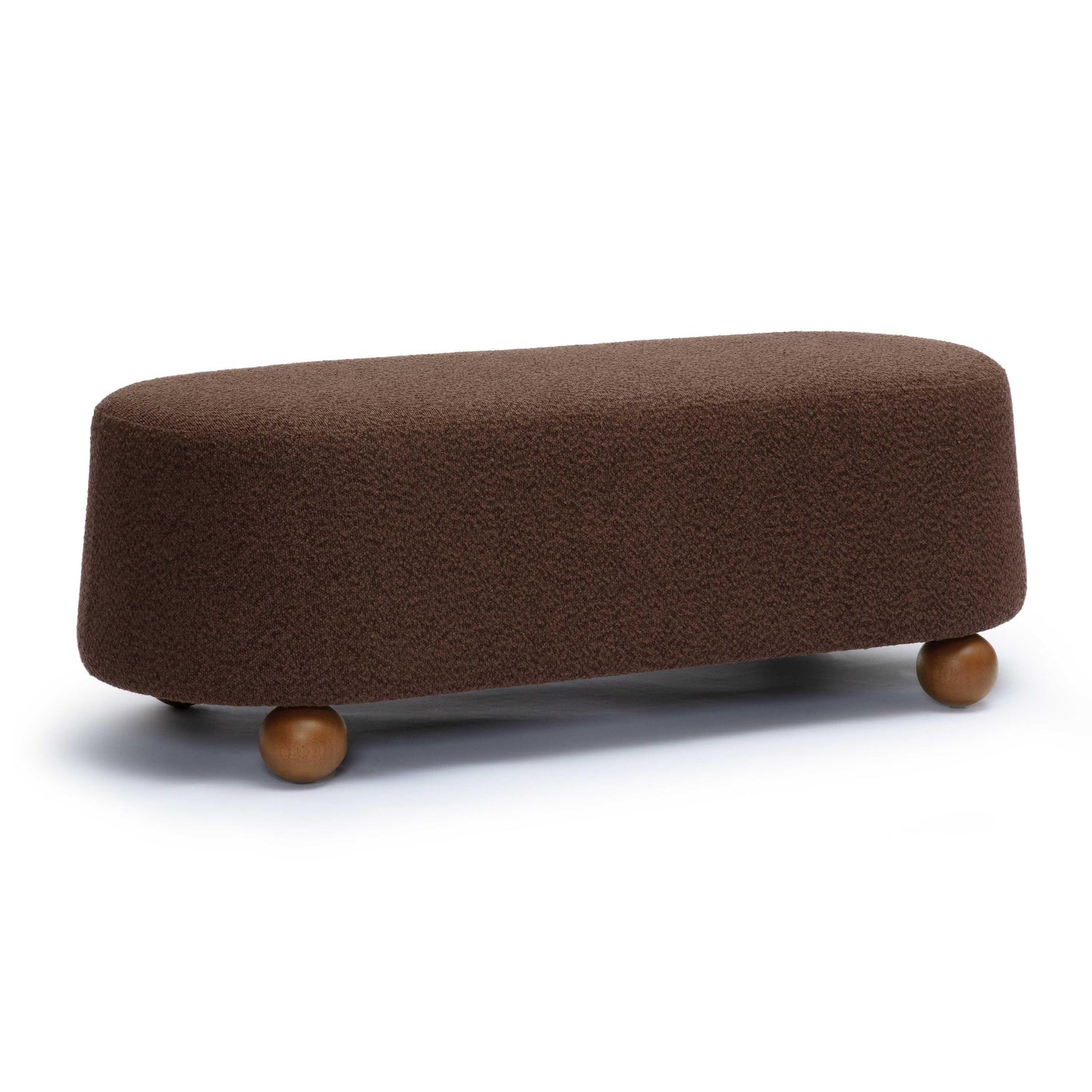 Jaine Brown Boucle Large Ottoman