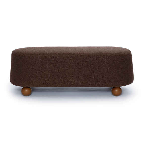 Jaine Brown Boucle Large Ottoman