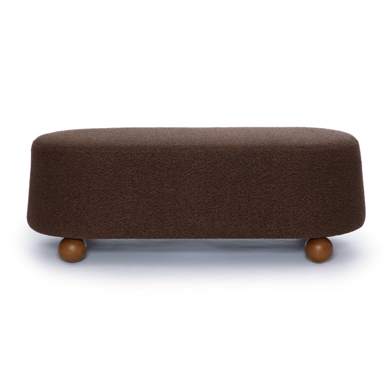 Jaine Brown Boucle Large Ottoman